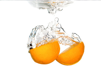 Image showing Orange splashing