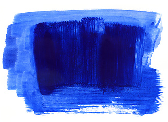 Image showing Blue and dark blue hand drawn texture on white background