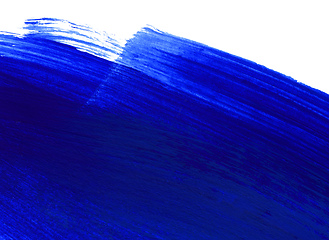 Image showing Bright blue and white drawn paint background