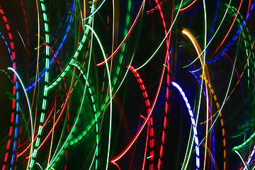 Image showing Abstract colorful motion lights background