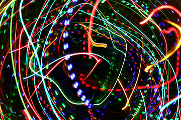 Image showing Abstract bright motion background with blurred lights