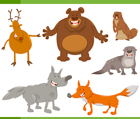 Image showing happy wild animal characters set
