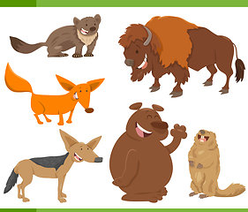 Image showing cute wild animal characters set