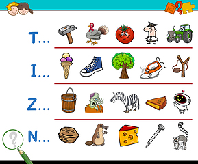 Image showing first letter educational activity