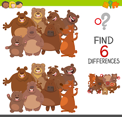 Image showing spot differences game with bears