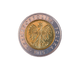 Image showing coin five Polish zlotys