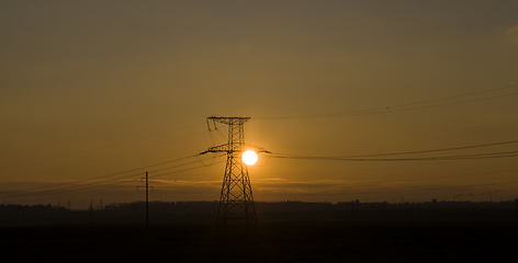 Image showing orange sky