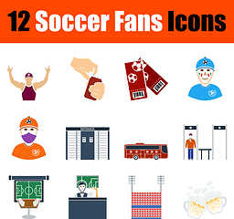 Image showing Soccer Fans Icon Set