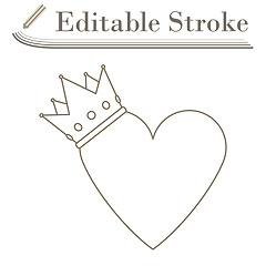 Image showing Valentine Heart Crown Icon