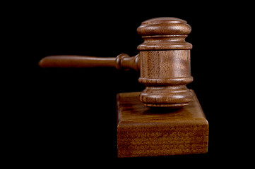 Image showing gavel on black