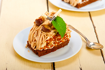 Image showing chestnut cream cake dessert