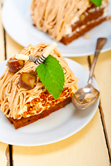 Image showing chestnut cream cake dessert