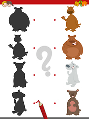 Image showing match shadows game with bears