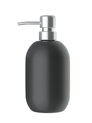 Image showing Black liquid soap bottle