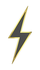 Image showing Gold lightning bolt symbol