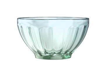 Image showing Green glass bowl