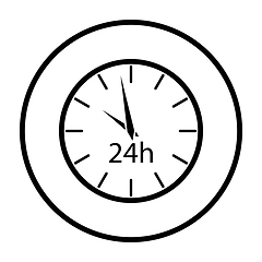 Image showing 24 Hours Clock Icon