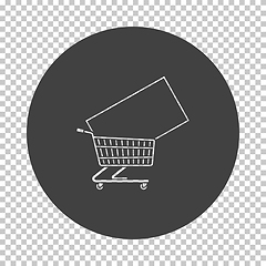 Image showing Shopping Cart With TV Icon