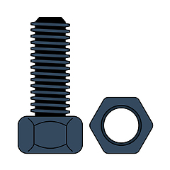 Image showing Icon Of Bolt And Nut