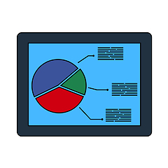 Image showing Tablet With Analytics Diagram Icon