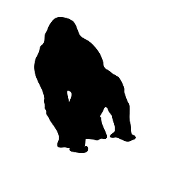 Image showing Gorilla Ape Silhouette