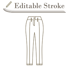 Image showing Business Woman Trousers Icon