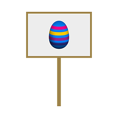 Image showing Easter Pointer With Egg Icon