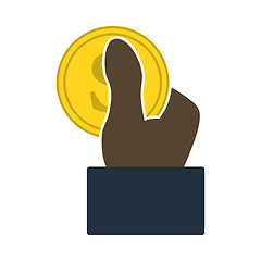 Image showing Hand Hold Dollar Coin Icon