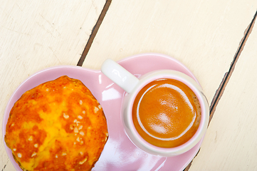 Image showing coffee and muffin