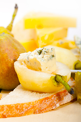 Image showing cheese and pears