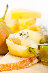 Image showing cheese and pears