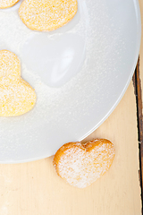 Image showing heart shaped shortbread valentine cookies