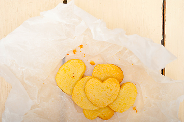 Image showing heart shaped shortbread valentine cookies