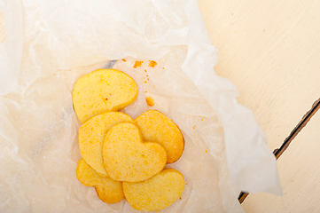 Image showing heart shaped shortbread valentine cookies