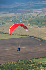 Image showing Paragliding in mountains