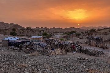 Image showing Sunrise landscape Simien mountain Ethiopia