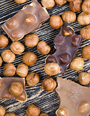 Image showing milk and dark chocolate