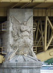 Image showing sculpture at Margaret Bridge