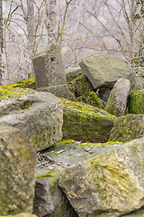 Image showing stone pile at early spring time