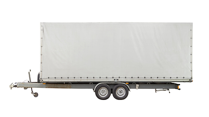 Image showing isolated white trailer