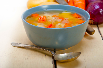 Image showing Traditional Italian minestrone soup