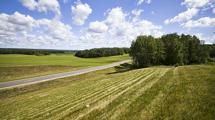 Image showing road, view from the hill