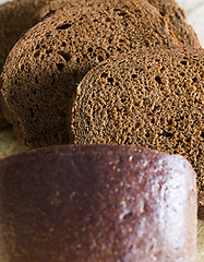 Image showing black bread made from rye