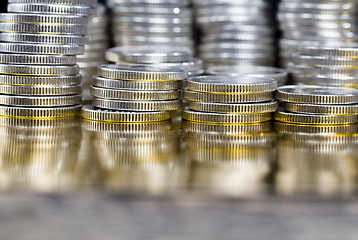 Image showing pile of silver coins