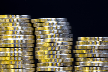 Image showing a pile of silver coins