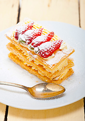 Image showing napoleon strawberry cake dessert