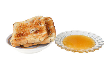 Image showing Toast with honey