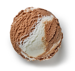 Image showing chocolate and vanilla ice cream