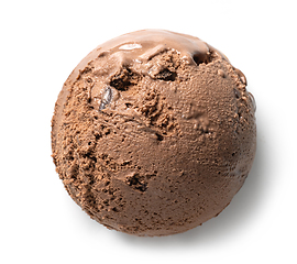 Image showing chocolate ice cream ball