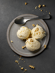 Image showing plate of vanilla ice cream
